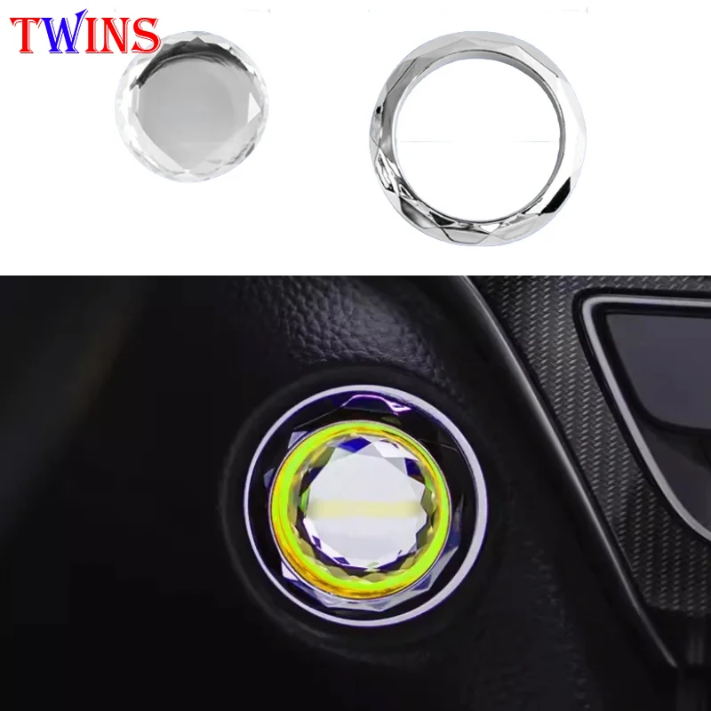 Car One-button Start Button Decorative Sticker Crystal Protective Cover Interior Accessories Fit for JETOUR Traveler T2 2023+