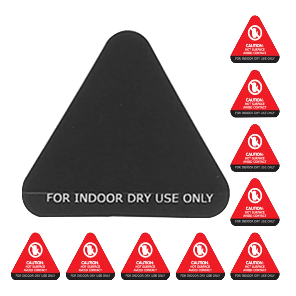 10pcs Heat Sensitive Color Change Sticker High Temperature Warning Label For Kettle Lampshade Burn Protection Hot Surface Safety