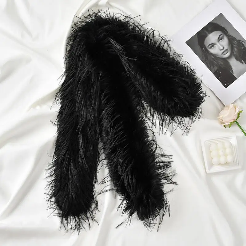 Luxus Plüsch Lange Streifen Flauschigen Schal Halstuch Winter Outdoor Verdicken Warme Quaste Vielseitige Schals Schal