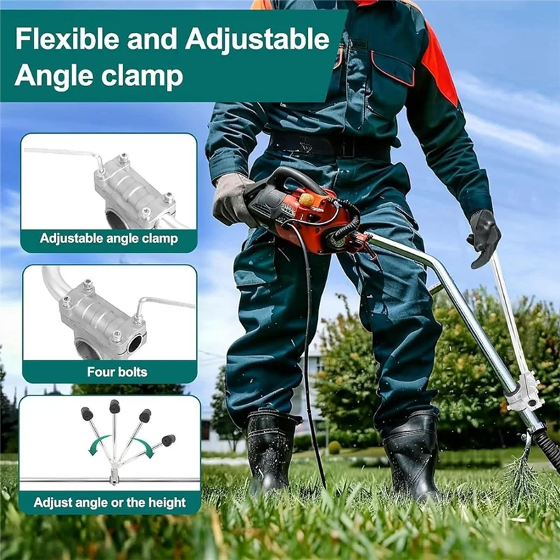 Trimmer Grip With Trimmer Shoulder Harness String Trimmer Handle Lawn Trimmer Handle Grips Weed Eater Handle Extension-AT36