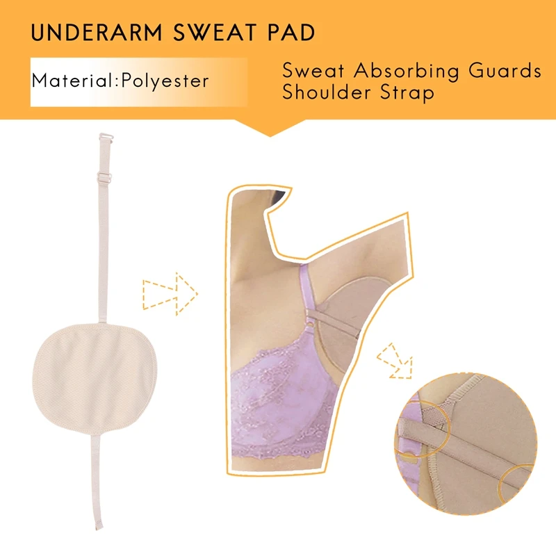 Underarm Sweat Pads Washable Armpit Sweat Absorbing Guards Dress Sweat Perspiration Pads Shield Shoulder Absorbent Deodorant Pad