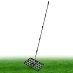 Solid Lawn Ground Leveler Golf Lawn Leveler Wear-resistant Landscape Rake Yard Leveling Rake Sand Crusher Rustproof For Grass