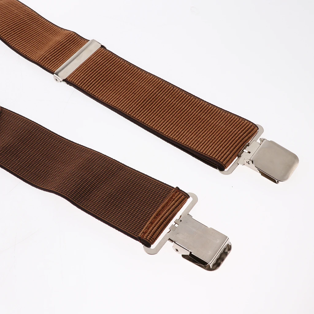 بنطلون رجالي بحمالات قابلة للتعديل على شكل حرف Y من الخلف بمشبك عريض وحزام حزام لبدلة العمل الرسمية