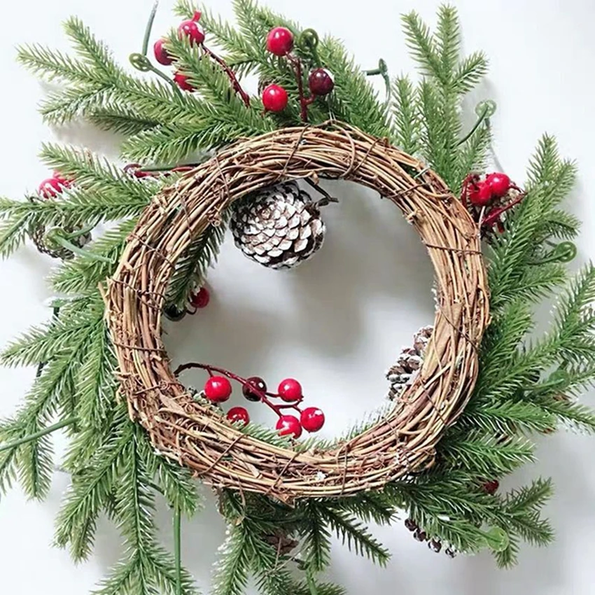 Moldura artificial de Rattan,  - Christmas Wreath Fake avaliação e preço