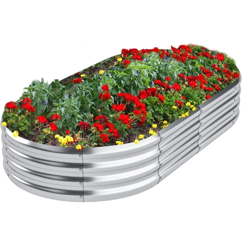 

Galvanized Raised Garden Bed 6x3x1ft,Raised Beds for Gardening Vegetables,Flowers,Fruits,Outdoor Metal Raised Planter Box