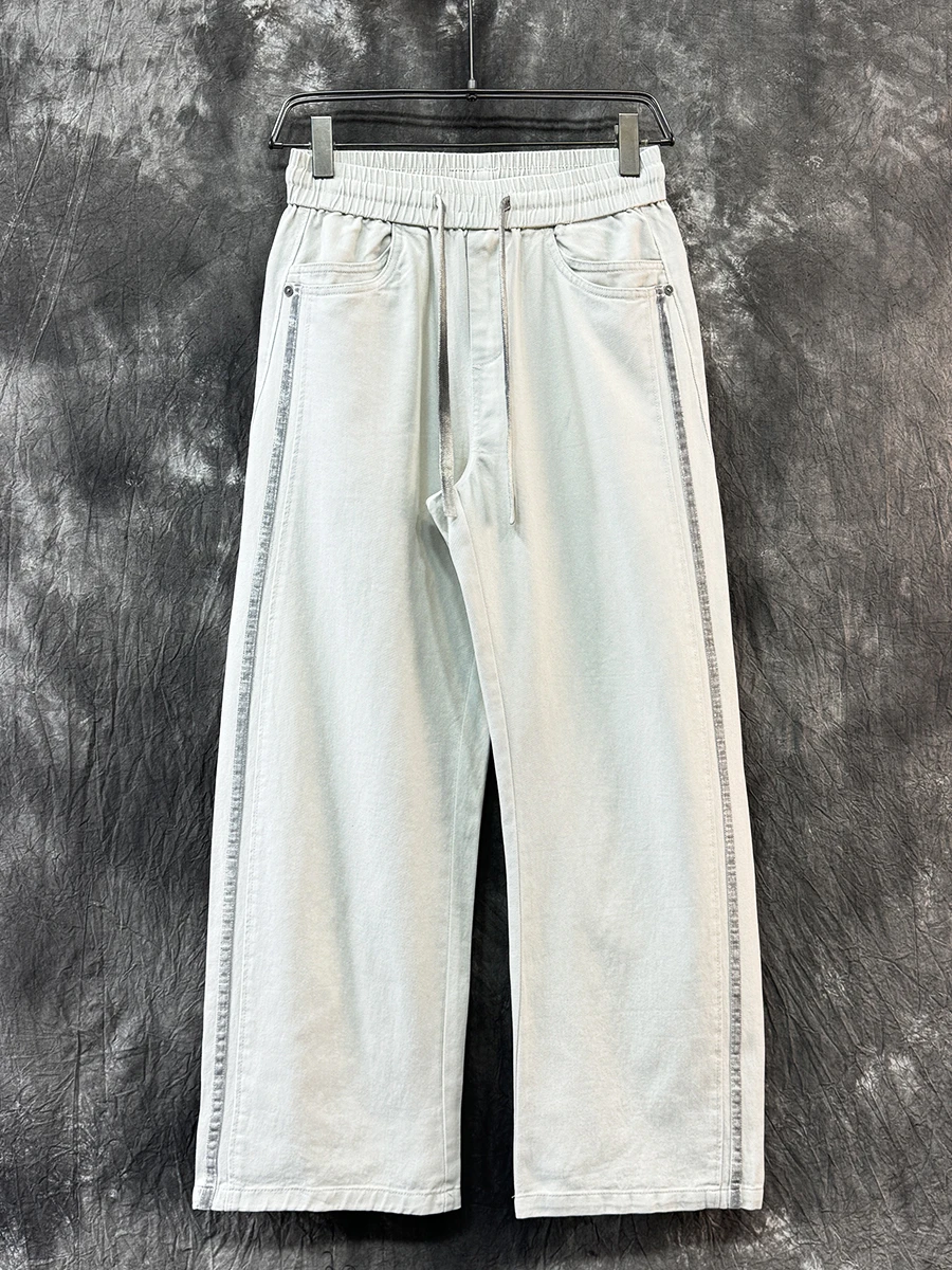 

Прямые повседневные брюки в американском стиле ретро, мужские весенне-осенние свободные универсальные широкие прямые длинные брюки