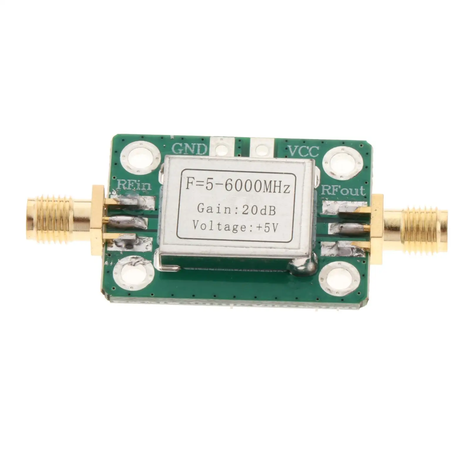 RF Signal Power Amplifier 20db Gain 5-6000mhz Shielding Case PCB Board Module for FM Radio Receiver