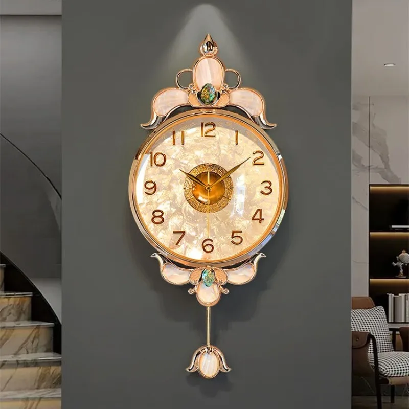 

Light luxury wall clock high sense creative 2026 new shell clock wall quartz living room high-end atmosphere