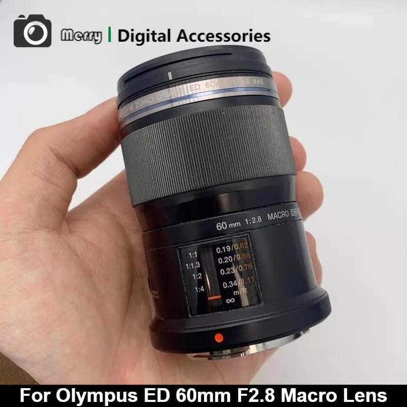 95% Nuevo y Original para Olympus M.Zuiko Digital ED 60mm f/2.8 Lente Macro Montura M4/3 Ampliación 1:1 MSC Resistente a la Intemperie