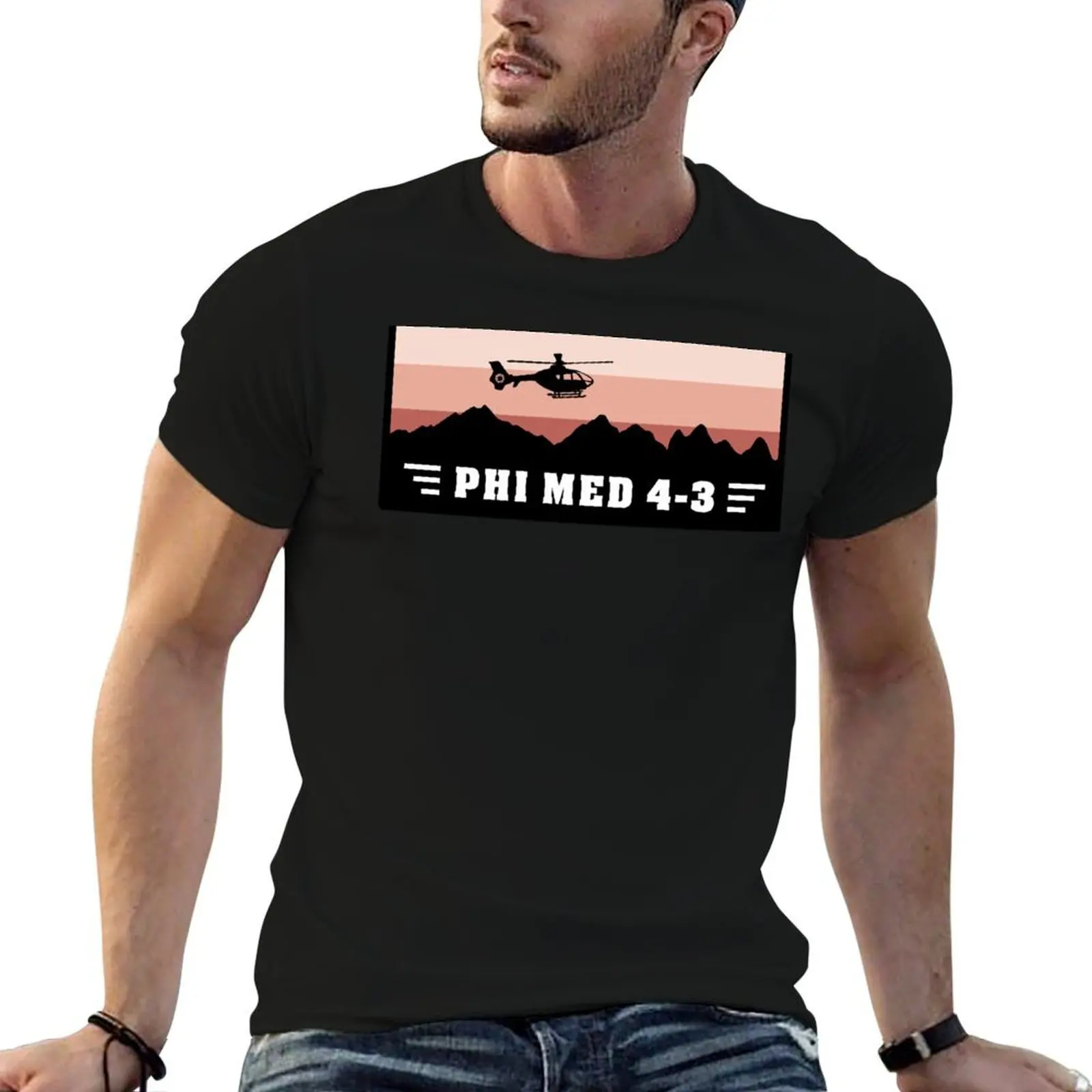 

PHI Med 4-3 Pink T-Shirt man t shirts for men t shirt custom print cotton t shirts high quality T-shirt