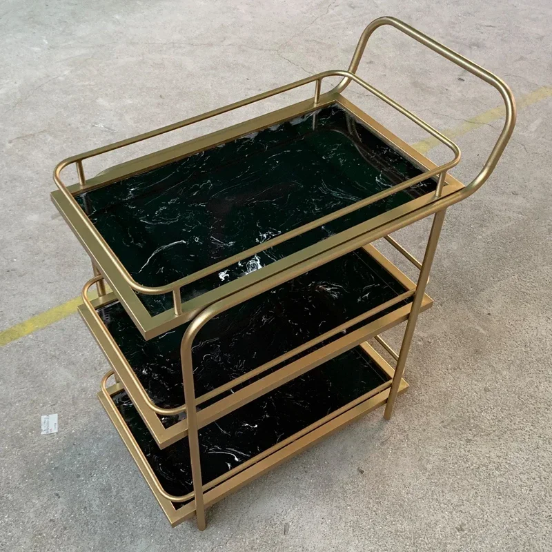 

Organizer Minimalism Cart with Wheels Tool Stable Trolley Cosmetic Beauty Hairdresser Rollers Food Serving Storage Furniture
