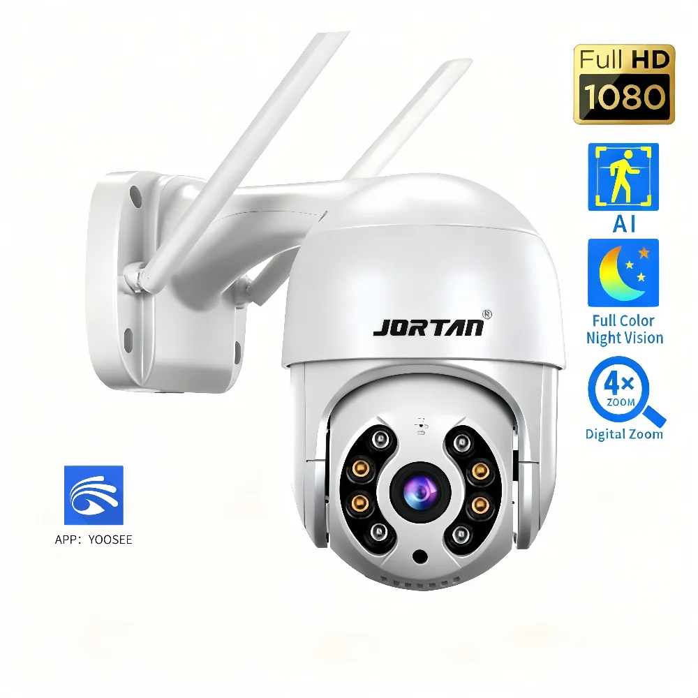 

2MP External Outdoor Wifi Security Cameras Wireless 360 Smart Surveillance Ip Video Dome Waterproof ONVIF PTZ Camera Monitor