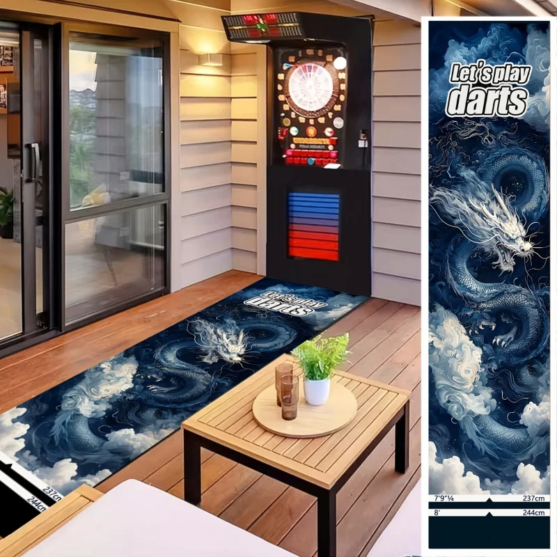 Dragon Print Dart Runner Rug Long Anti‑Slip Floor Mat 