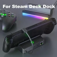 Soporte convertidor de vídeo Compatible con HDMI 4K para Steam Deck TV, adaptador de vídeo, base de carga para consola Steam Deck