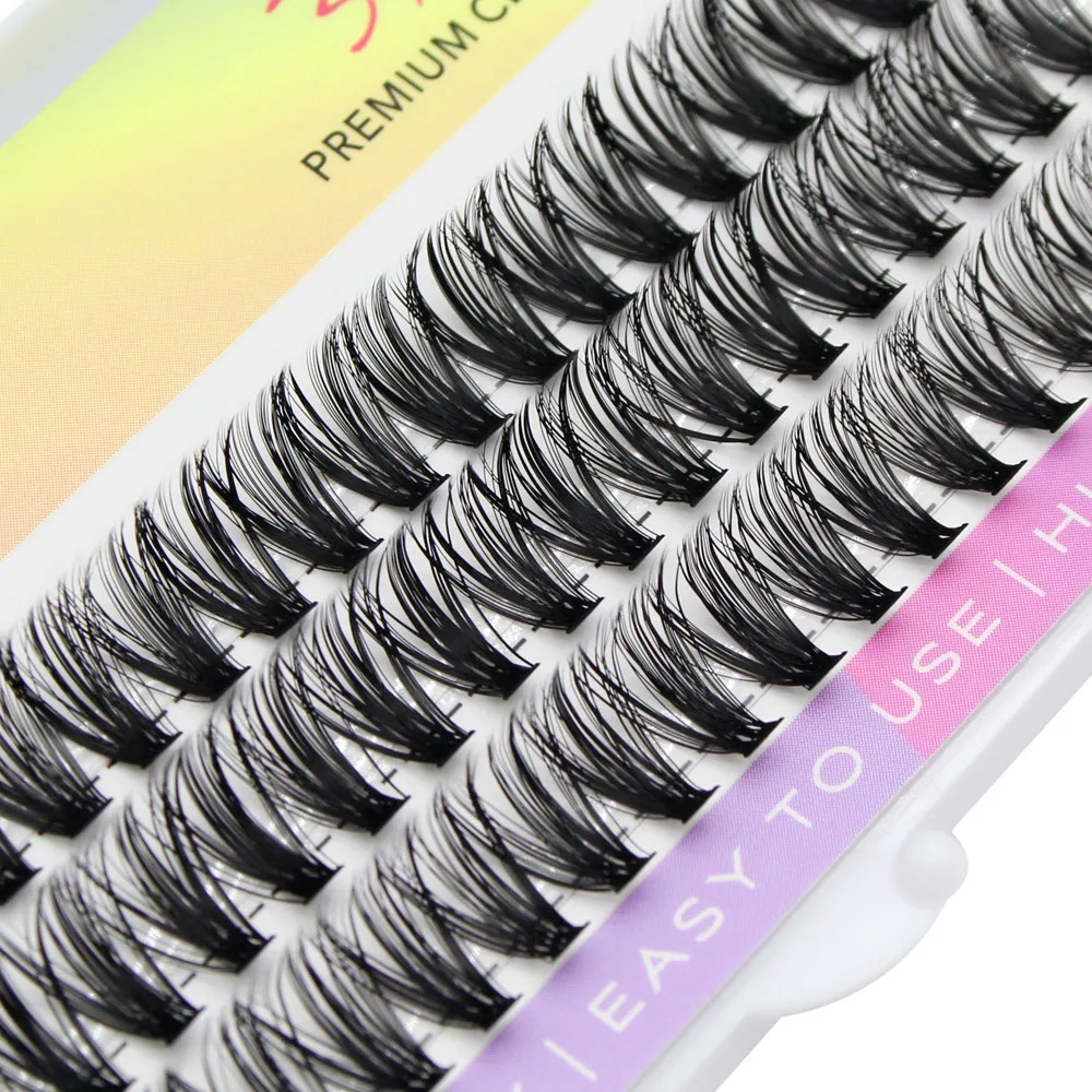 Moonlily Premium Seiden-Wimpernverlängerungen Hochwertige Natürliche Lange 3D-Volumen-Effekt Faux Cluster Einzelne Make-up-Wimpern – Detail 9