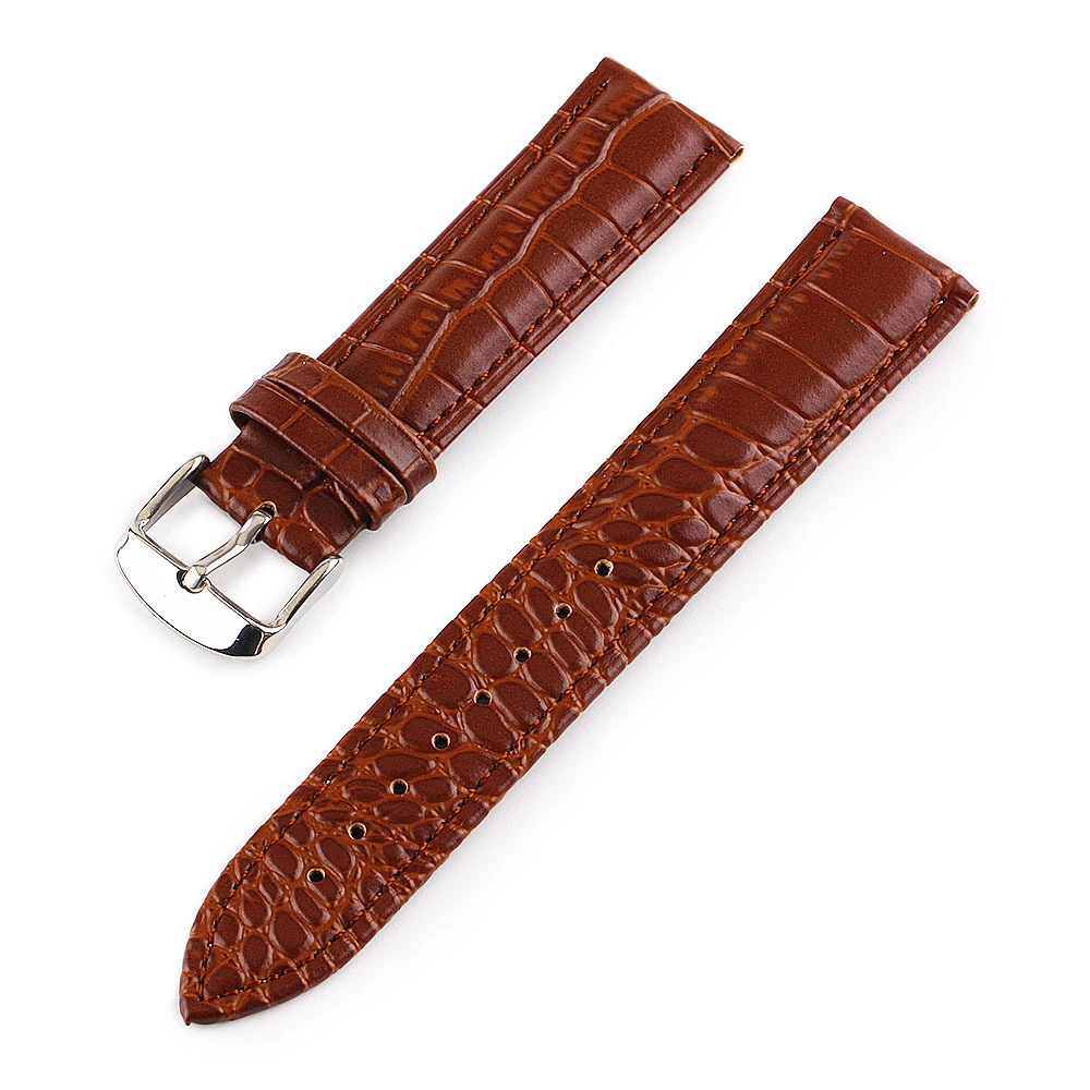 Crocodile Pattern 22mm Watch Strap Universal Leather Watchband for Smart Watch 12mm 14mm 16mm 18mm 20mm 22mm 24mm