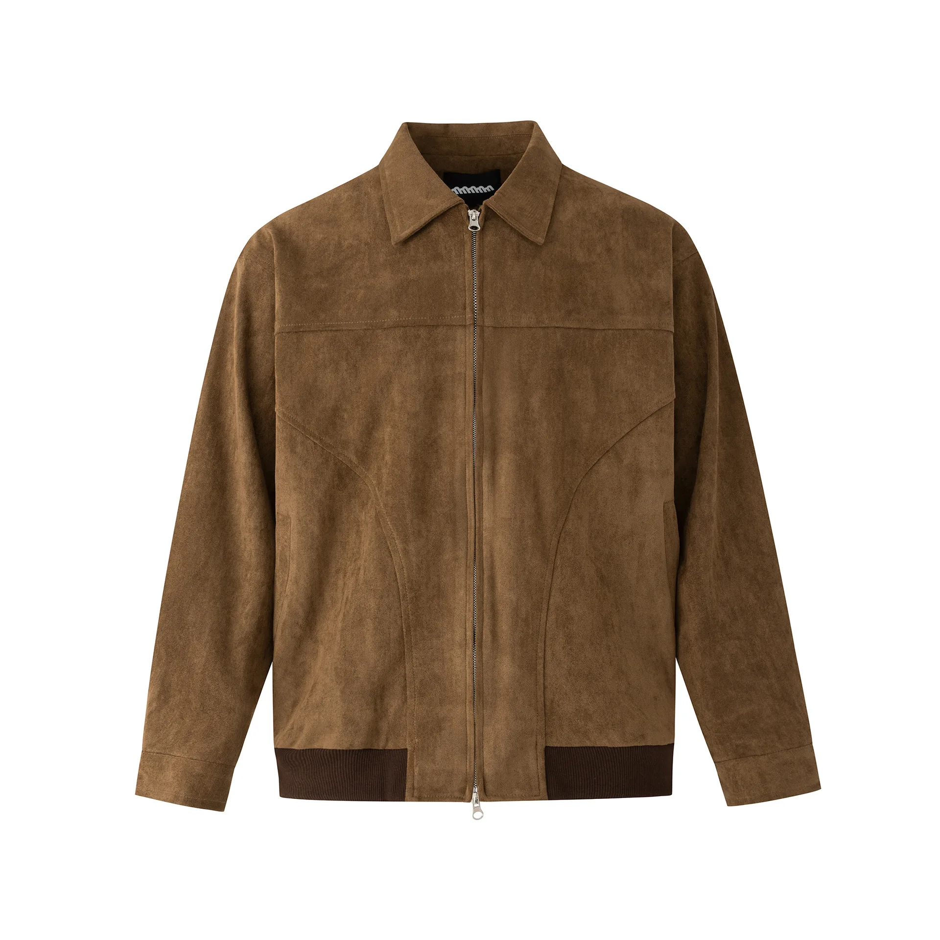 

MR Faux Suede Short Leather Jacket For Men Korean Style Autumn And Winter Loose Fit Turn-down Collar Jacket