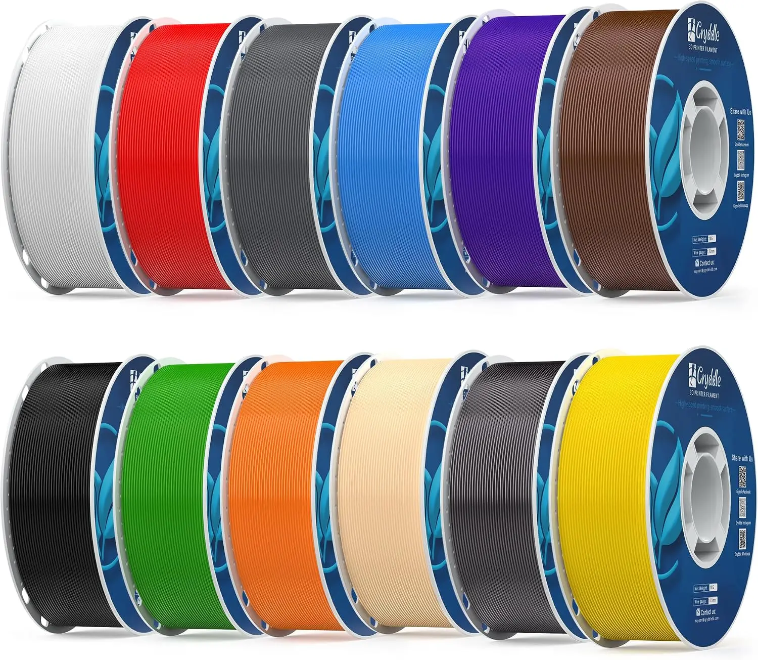 ^For PETG Filament 12KG Color Mix Bundle – 12 Rolls Bundle, 1.75mm ±0.03mm High Precision, High Toughness & Heat Resistance, Com