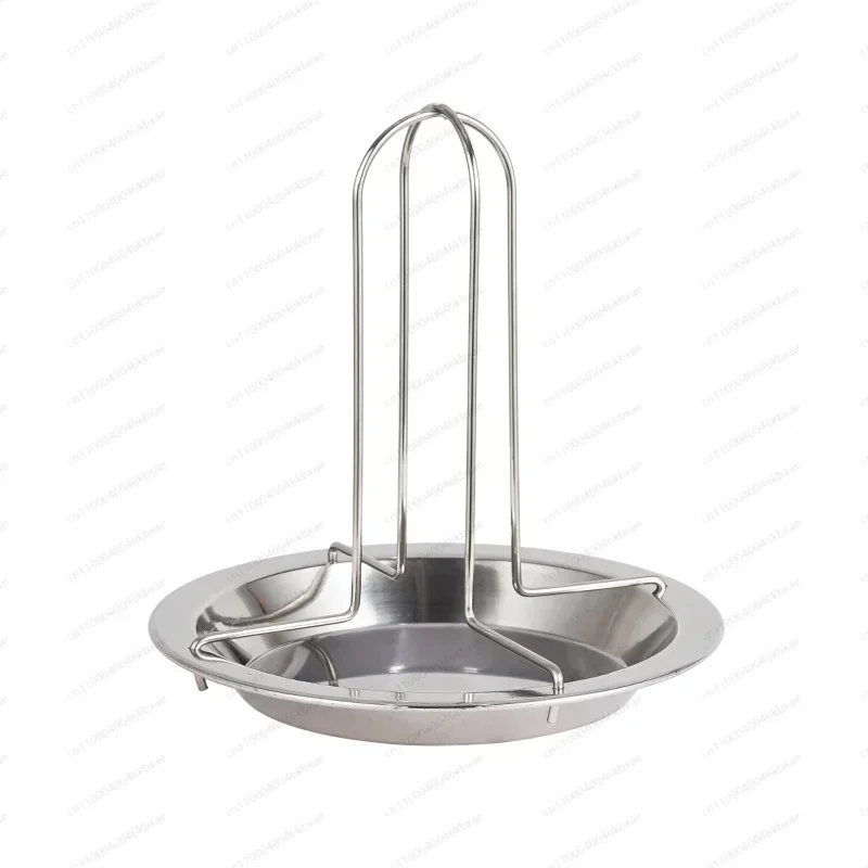 Thick Carbon Steel Camping Chicken Grill Pan - with Rotisserie Fork for Outdoor Cooking