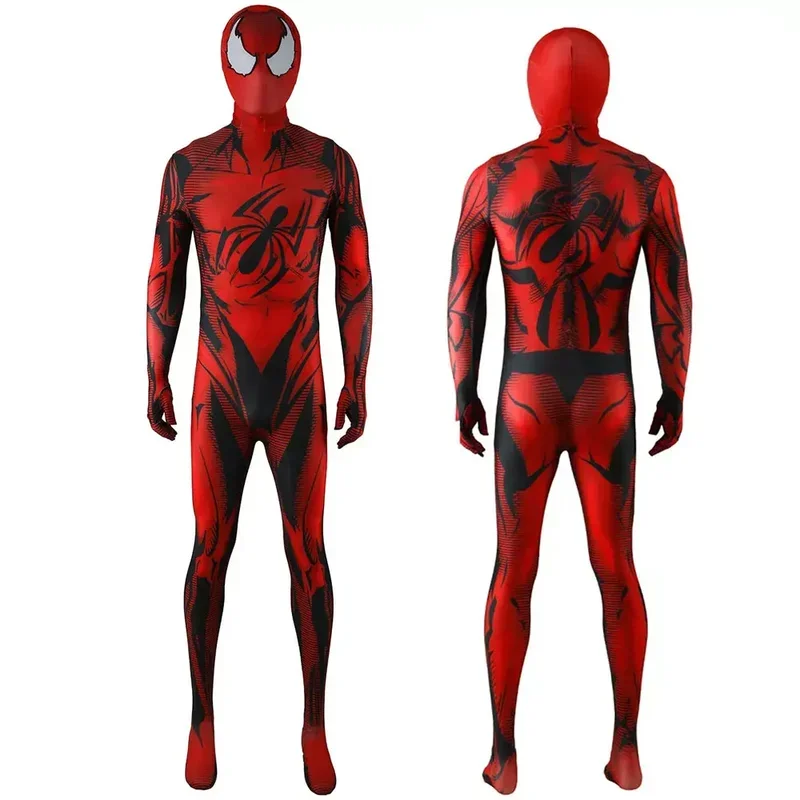 Halloween scarlet spider super-herói cosplay traje completo do homem aranha bodysuit zentai segunda macacões @ 0z *