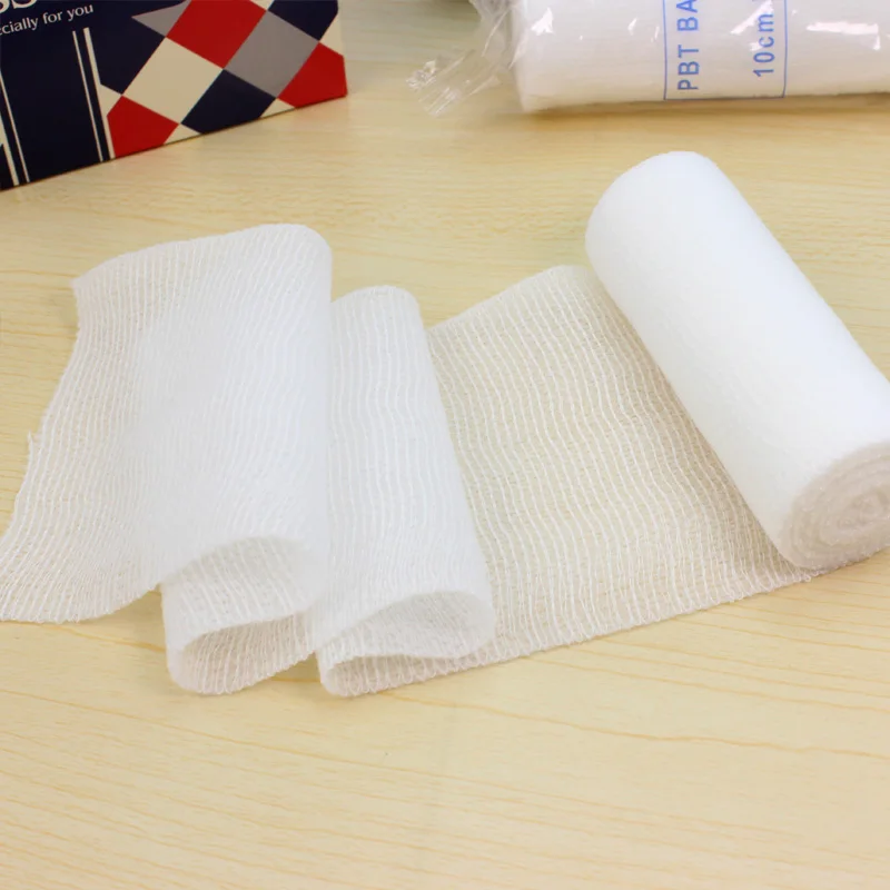 1 Rolls Disposable First Aid Wound Dressing Tear Resistant Bandage Roll Fixation Absorbent Cotton