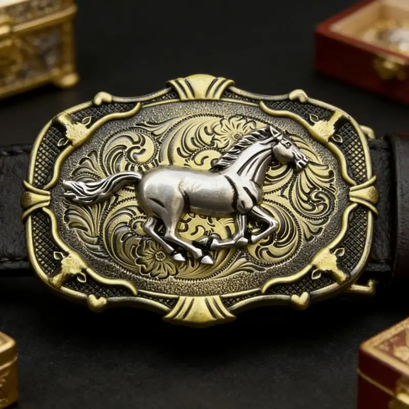 

652F стильная пряжка для конского ремня, нежная ретро пряжка для лошади, подарок для мужчин и женщин