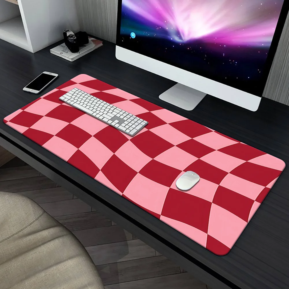 Check Pattern HD Printed Pad for Desk,Multi Functional Mousepad, Keyboard Gaming Mouse Mats, Office Computer PC Gamer Desk Mat.