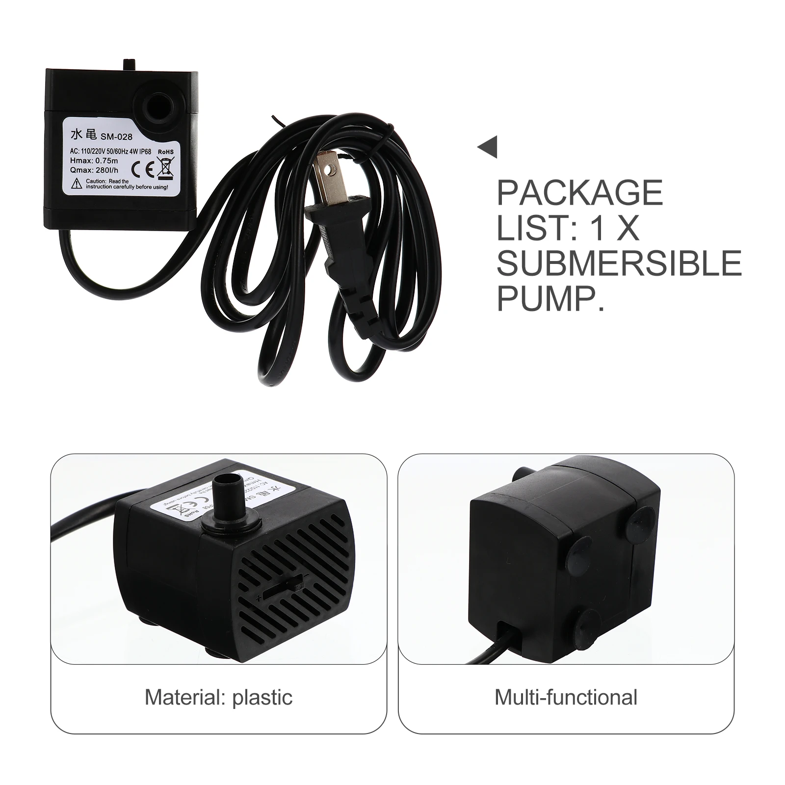 

Water Pump For Aquarium Low Noise Flow Adjustable Filter Pump For Fish Tank Fish Tank Pond Fountain Hydroponic System