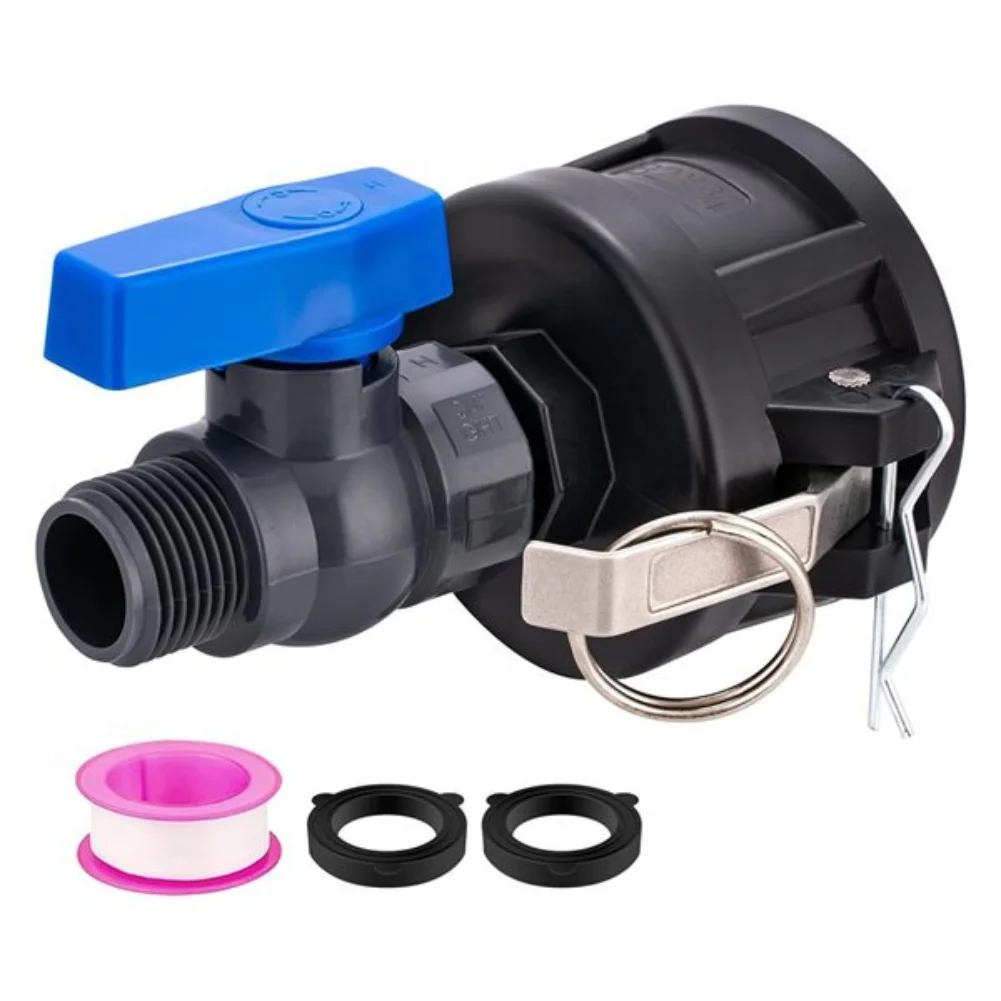 

Garden Watering 2 IBC IBC Tote Adapter Water Flow Control Valve Rust-proof Wear Resistant Converts Outlet To GHT Threads