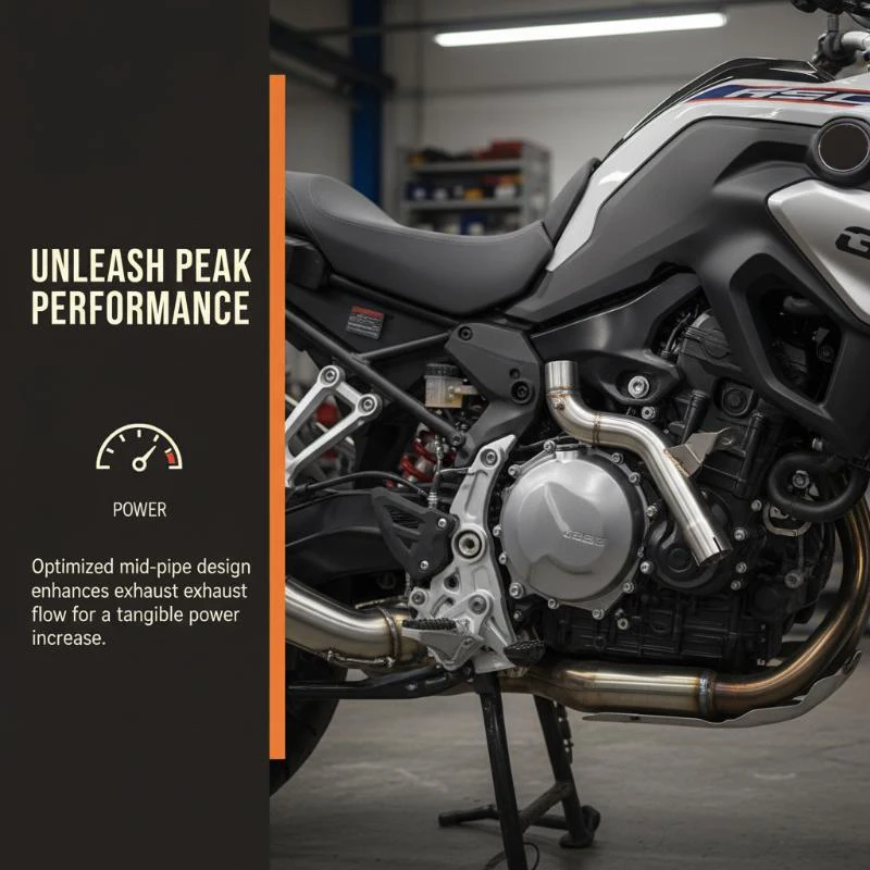 

Exhaust System Middle Pipe for F750GS F850GS Adventure 2018 2019 2020 2021 2022 Direct Fit Modification Accessory