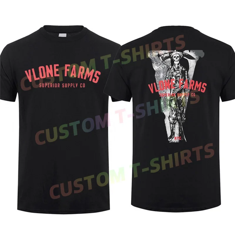 2024 Men T Shirt Casual Vlone Farms X OG Farmer T-shirt Graphic Summer Short Sleeves 100% Cotton S-3XL Cool Tee