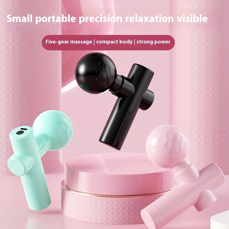 Mini Muscle Massage Gun Portable Deep Tissue Massager with 7mm Amplitude, 4-Speed Quiet Pocket-Sized for Gym, Office, Travel
