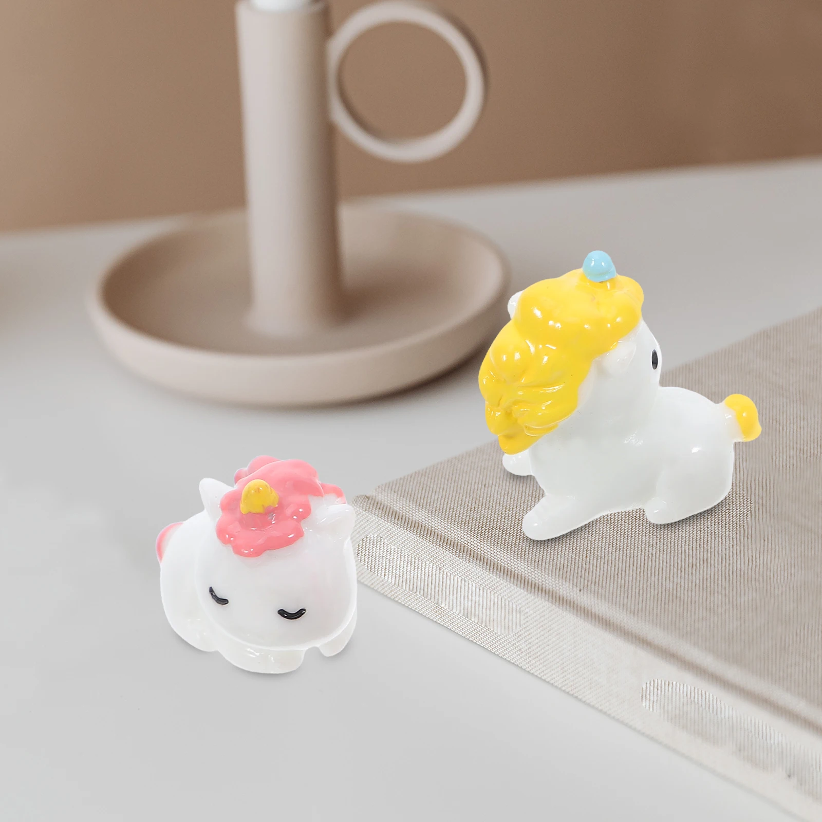 

20 Pcs Unicorn Decoration Ornaments Mini Resin Animal Topper Girl Dollhouse Figurine