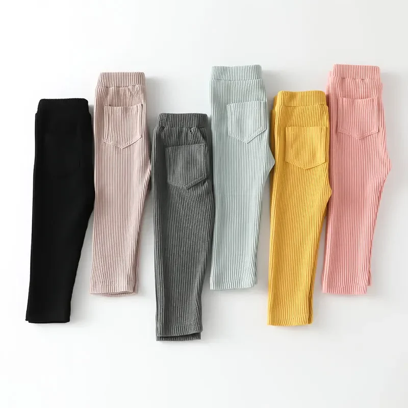 Baby Girls Cotton Leggings Little Girl Big PP Pants Spring Autumn Kids Pants High Waist Trousers Children's Pant image 2