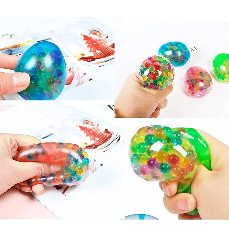 Easter egg beads pinch music decompression toy eggs vent ball random color