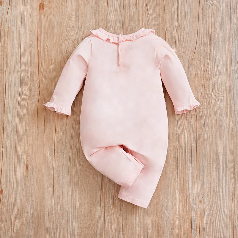 Spring And Autumn Boys And Girls Cute And Beautiful Lace Casual Cotton Comfortable Long Sleeve Baby Bodysuit