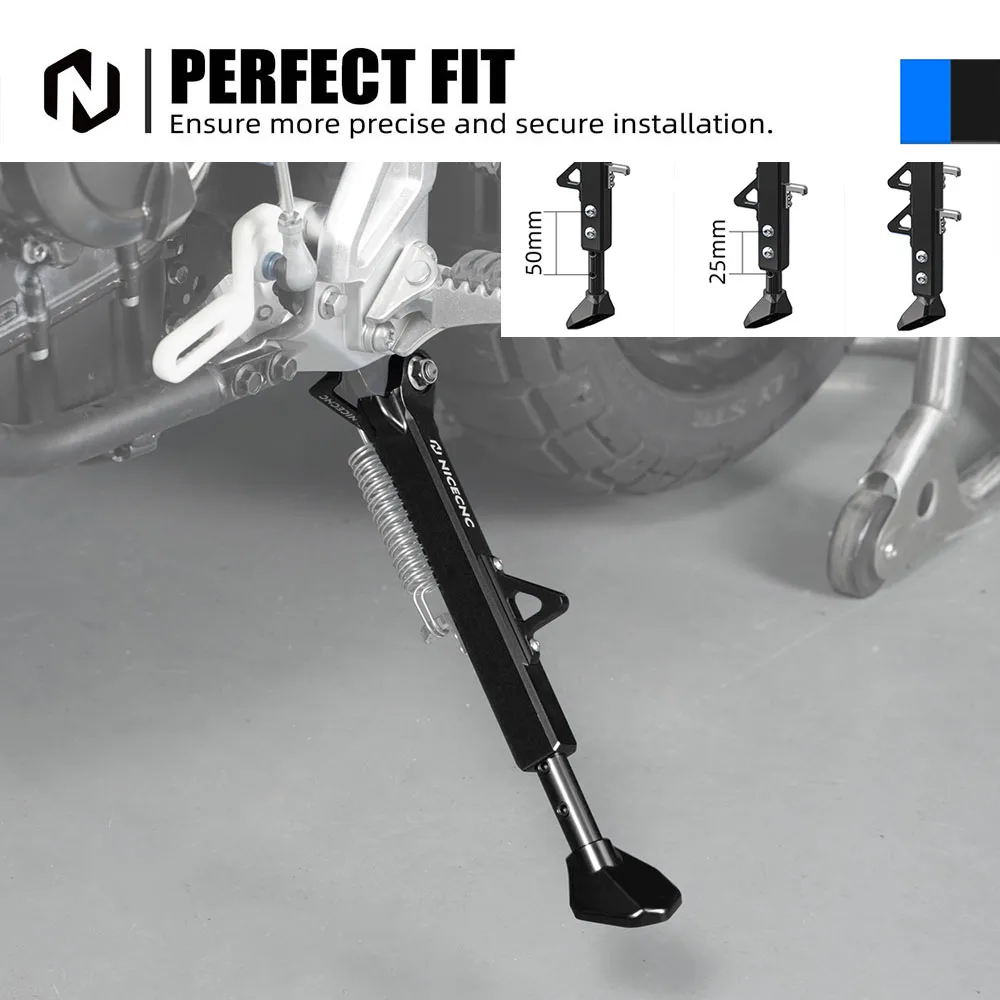 

NICECNC For Yamaha Tenere 700 2019-2024 Kickstand Parking Side Stand 25-50mm Adjustable XTZ700 T700 Tenere 700 Accessories