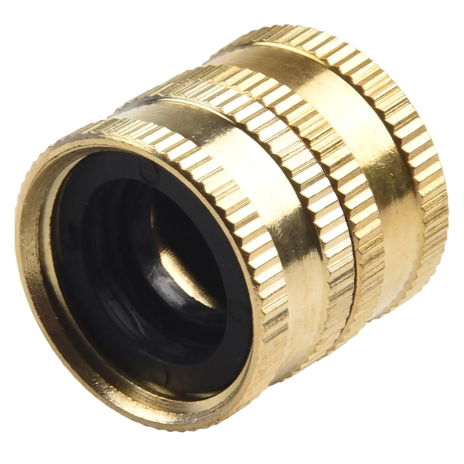 3/4 Inch Solid Brass Female-Female Water Hose Connector for Standard US Garden Hoses and Outdoor Irrigation Accessories