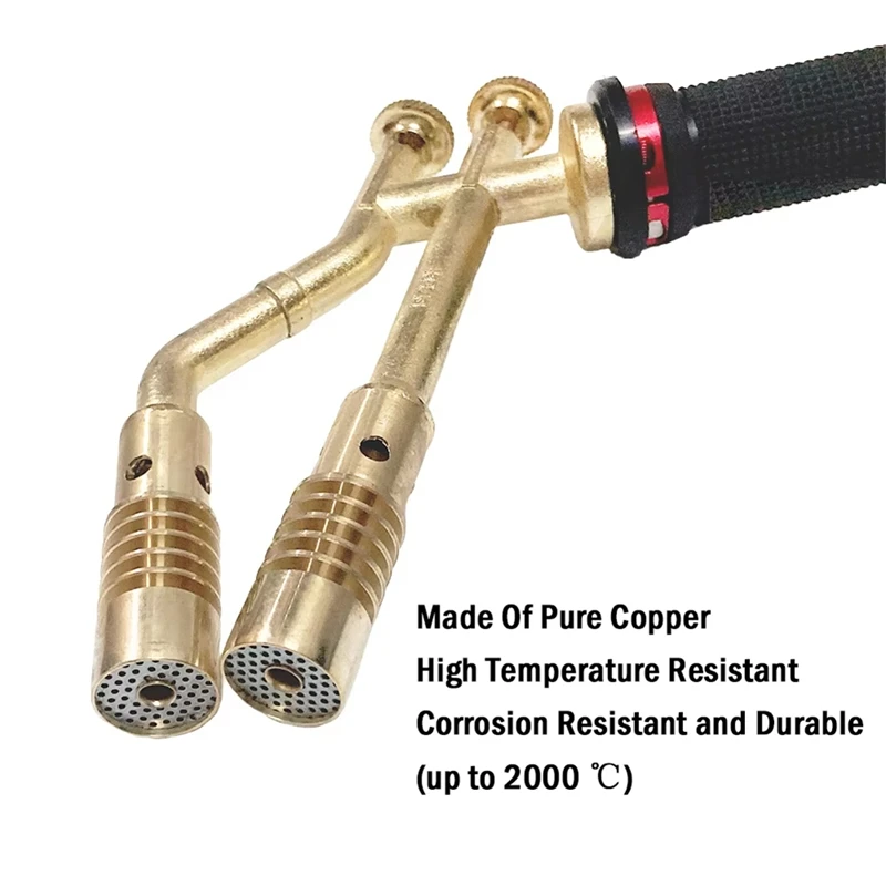 ABAE-مزدوج الرأس غاز البترول المسال شعلة لحام الغاز الشعلة مكيف الهواء أنبوب النحاس شعلة لحام