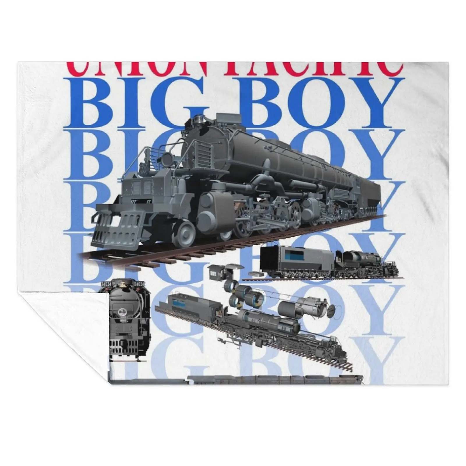 

The Union Pacific Big Boy train Throw Blanket Thins Polar Soft Plaid wednesday Blankets