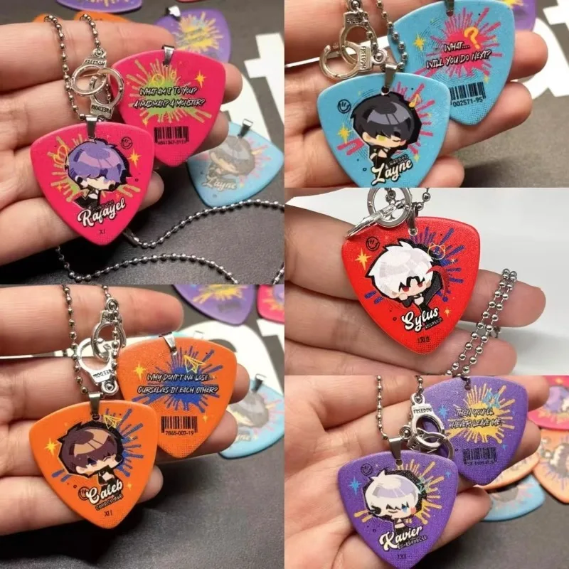Amor y espacio profundo Xavier Zayne Sylus lindos accesorios de dibujos animados de Anime llavero de selección de guitarra colgante decorativo de dibujos animados creativos