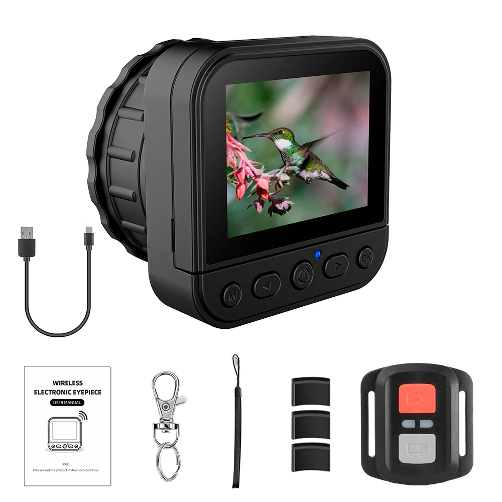 64MP 4K HD Okularkamera für Vogelbeobachtung Kolibri-Astronomieteleskop mit Videokamera mit APP WIFI