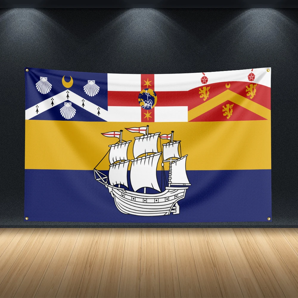 Tapiz de Pared con Bandera del Imperio Marítimo de 3x5 Pies, Decoración para el Hogar, Heráldica Británica, Época de los Barcos, Arte Náutico Vintage