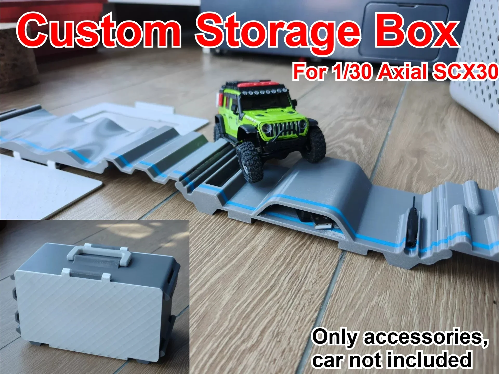 1/30 RC Crawler Truck Decorative Deformable Storage Box Custom Model Number For Axial SCX30 Upgrade Parts Decoration Accessories
