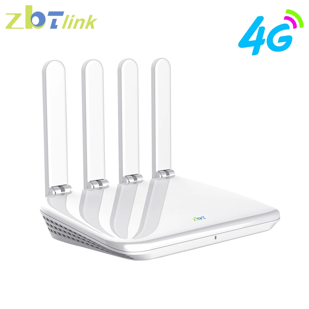 Zbtlink 4G Wifi Router SIM Card LAN 4g Lte CAT4 Modem 300Mbps Wireless 4G Roteador Antenna Frequency Band B20 B28