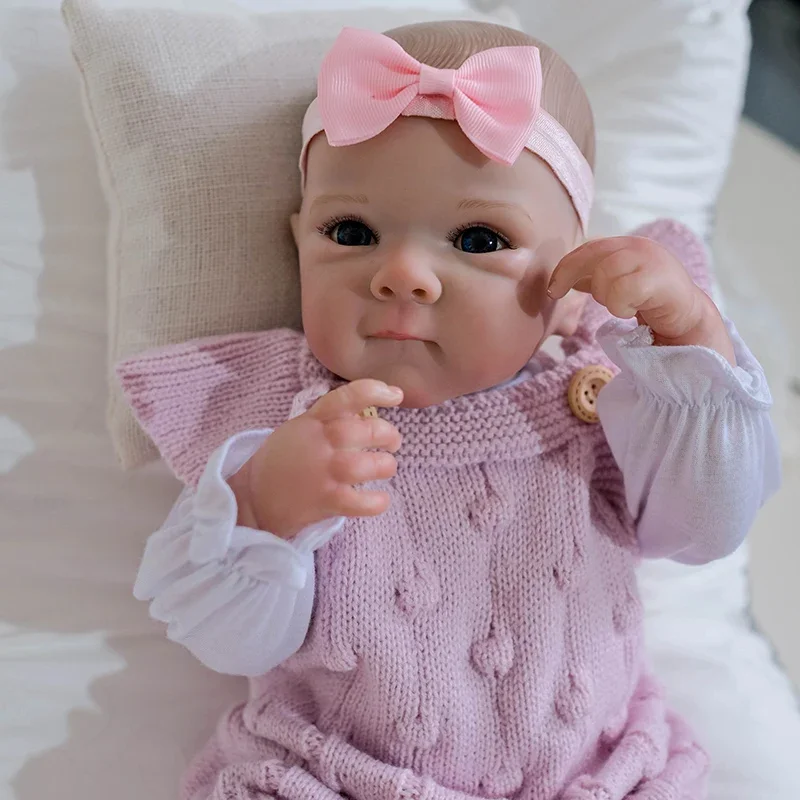 48cm reborn bebê boneca bettie corpo inteiro vinil bebê recém-nascido meninas pintado à mão pele 3d com veias visíveis muñeca bebe reborn nina