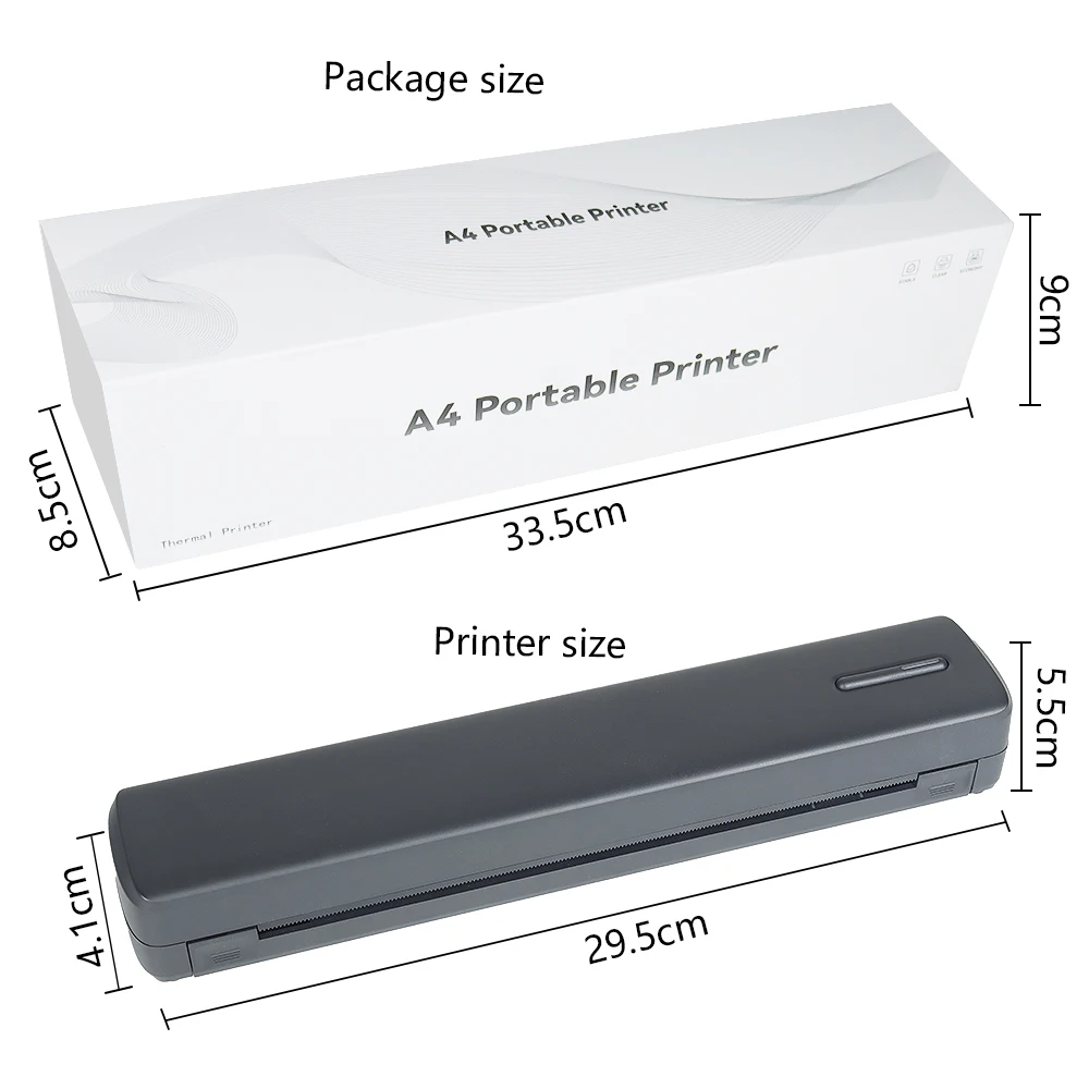 C80 Wireless Tattoo Stencil Printer,Portable A4 Thermal Printer Kit for Tattoo Artists,Compatible with Phone,iPad & PC
