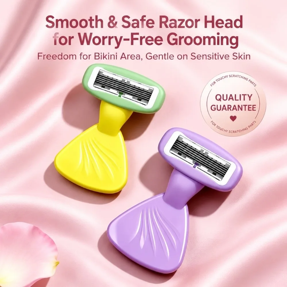 6 Layer Blades Manual Razor With Storage Case Portable Size Hair Remover Smooth Shave Handheld Shaving Razor Body Hair Removal