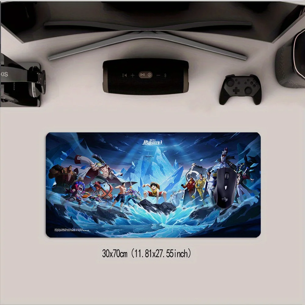 Extra Large Rubber Mouse Pad, One Piece Design, Rectangular Non-Slip Desk Mat, Washable Gaming Keyboard and Mouse Accessory, Ide