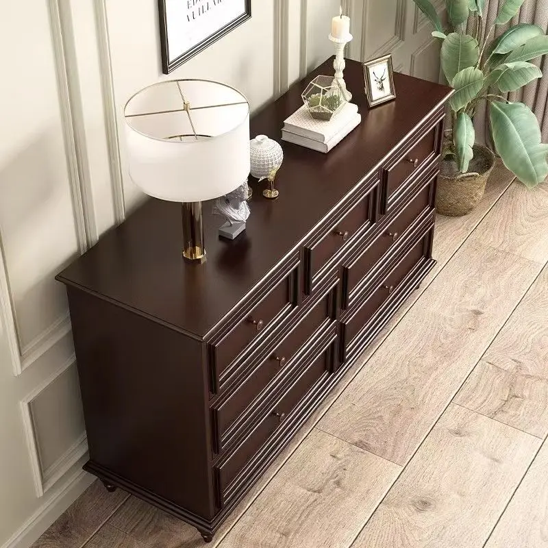 Modern Solid Oak Wood Chest of Drawers with Seven Drawers Eco-Friendly Durable & Sturdy Storage
